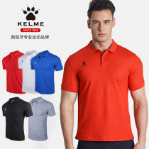 kelme Kalmei short-sleeved T-shirt mens adult sports polo shirt summer lapel childrens quick-drying Paul shirt custom
