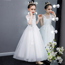 Childrens high-end dress Princess dress girl Super fairy summer flower child wedding autumn girl host piano performance