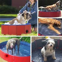  Pet bath tub Mobile outdoor foldable swimming pool Portable pet dog paddling bath paddling pool