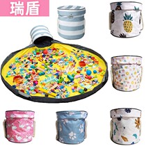 Printed toy storage bag baby toy quick storage barrel bag childrens toy quick storage bag large capacity
