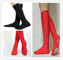 Mongolian clothing boots shoe covers Tibetan performances dance boots high elastic red gold and black pattern shoes