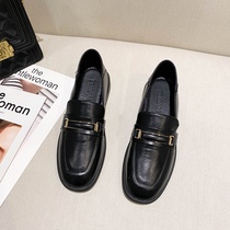 WUXIE English style vintage single shoes soft girl shoes buckle band Happy shoes low heel Oxford shoes
