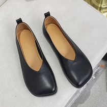 Wushe niche big head doll XIE shallow mouth GRANDMA XIE Flat bottom single XIE~Soft bottom genuine leather Doudou XIE