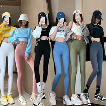 Cross waist shark fish leather beating underpants woman outside wearing high waist to collect glutes and hip big code fat mm200 catty yoga Barbie pants