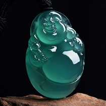 Kokang Jade Ice Blue water Jade Buddha Public laughing Buddha Natural Jade pendant Live payment link Private shooting invalid