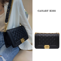 Black high texture bag women 2021 summer New Tide shoulder fashion versatile niche crossbody diamond chain