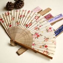 Sources cotton linen female style flap fan Hair fan Gift Fan Cherry Blossom Series Summer Qipao And Daily