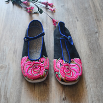 Handmade embroidery embroidered melaleuca shoes Ethnic style old embroidered shoes lone female Yi boutique collection