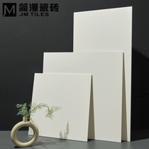 Simple warm white micro cement milk white beige floor tile living room kitchen toilet balcony matte antique tile tile