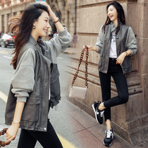 pu leather 2021 new Korean version loose jacket womens spring and autumn short casual wild student jacket ins tide