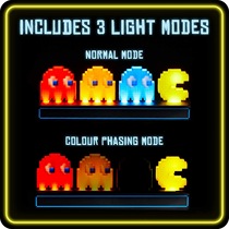 Fantasy Logic Light pollution Pac-man lamp Pixel Mosaic game lamp Colorful color change ghost night light