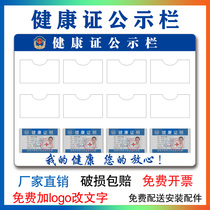 Health Certificate Publicity Bar Catering Hotel Supermarket PVC Acrylic Food Hygienic Medicines Safety Information Public Bulletin Board