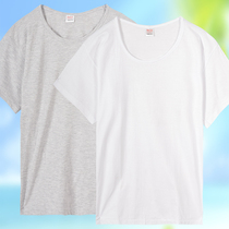 2 pieces of middle-aged and elderly loose cotton sweatshirt short sleeve T-shirt mens father size summer thin cotton underwear half sleeve