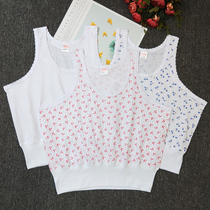 3 pieces of middle-aged vest women cotton short loose print pure white cotton sweatshirt base shirt can be worn outside