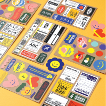 Korean wannathis creative label sticker waterproof seamless multifunctional decorative stickers diary phone stickers