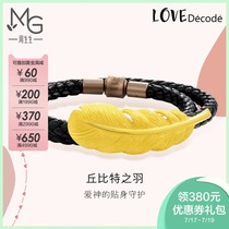 Zhou Shengsheng gold pure gold love secret feather bracelet female model 89738B price