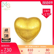 Zhou Shengsheng Bracelet Hard gold female Charme beaded heart-shaped Beaded pendant 81322C Hard gold Tanabata Gift