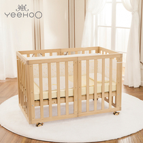 Yings crib Male and female baby log multi-function pine crib 184A0771