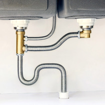 Kitchen sink sewer fittings stainless steel water drain 304 sink sink pipe fittings