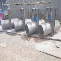 Manual short tube cut-off sewage ditch electric valve pneumatic flange stainless steel short neck type concealed tube flapper valve