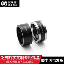 Colwim Kiohm small ck ring Li Wenhan same ring male and female index finger ring retro hipster finger