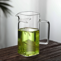 Gongdo cup tea division glass gongway Cup high-end square Crescent Cup gongdo cup tea leak suit gongdo cup glass