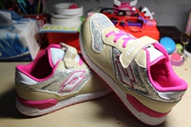 Lo Lottes official website Sequins Girl Light Casual Slow Jogging Shoes Original Packaging