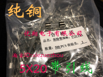  5X20 with lead 5*20 F1A 2A 3A 5A 10A 12A 15A 20A 250V glass fuse tube