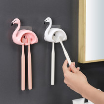 Toothbrush holder suction cup type cute multifunction dental tool holder free of punch toilet suction wall type toothbrush holder