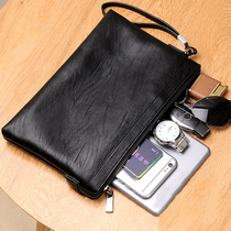 Handbag Mens Business Small Handbag Large Capacity Double Zipper Long Wallet Portable Casual Korean Handbag