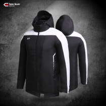 CG racer wind Walker adult autumn and winter warm short slim cotton suit hooded hooded football suit group print number