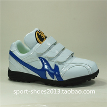 Baseball shoes broken nails professional rubber sole training shoes factory custom direct sale white and blue low-top Velcro