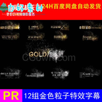 Transparent Channel Golden Silver particle flying special effects 3D text Title subtitle bar logo Title strip logo Title PR template AE