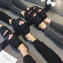 Japanese slippers male and summer lovers cool outside wearing casual beach Korean version trendy anti-slip for men sandals