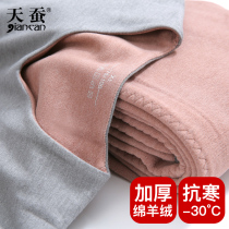 Warm Underwear Men Thickened gushed suit Winter anti-cold cashmere Develed Self-heating lady warm clothes