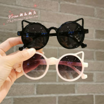 Hong Kong Children Sunglasses Baby Super Cute Kitten Ears Sunglasses Male Girls Anti-UV Spectacle Tide
