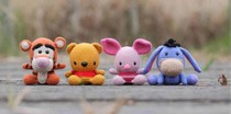 Pooh and his friends handmade DIY crochet wool doll illustration tutorial non-finished