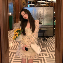 Skirt Women's Autumn Design Feeling Minor 2021 French Gentle Wind Girl Broken Flowers Retro Printed First Love Dress