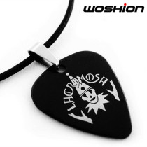  Titanium steel metal guitar pick Necklace Lacrimosa Tears personality rock necklace