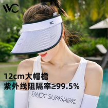 VVC sunscreen anti-UV women Summer beach cover with large hat visor sunhat empty top hat sunhat