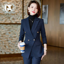 High-end professional suit suit female autumn and winter fashion temperament goddess fan formal dress high-grade work suit overalls