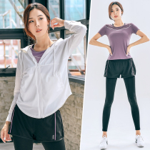 Yoga suit female 2021 autumn professional high-end fashion fitness clothes morning running walking movement quick clothes loose Thin Thin
