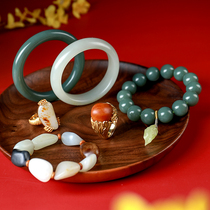 Hetian jade hand ornaments hand string beads listed bracelet White jade stone Guanyin Bodhisattva female jewelry treasures live special shot 1