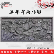 Imitation ancient brick sculpted relief emblems Chinese ancient and built brick sculpted Chinese film wall with wall-wall pendant for more than a year
