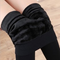 Live autumn and winter plus velvet leggings women warm feet light leg artifact thin leg socks thick high waist pantyhose