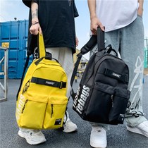 Junior high-capacity schoolbag female Korean version of ins Port wind Joker high school students backpack tide cool travel backpack