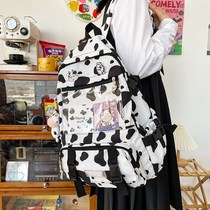 Schoolbag female Korean version of Harajuku high school junior high school student milk cow pattern campus backpack backpack backpack
