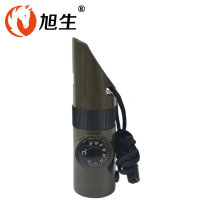 Asahi outdoor camping seven-in-one multifunctional whistle Survival Survival whistle LED flashlight thermometer compass