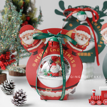 Christmas cake decoration Mu Si ball portable transparent packaging box Christmas Eve apple gift box crystal ball holding bucket