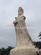  Manufacturer-made stone carving white marble Guanyin Buddha statue dedicated to household Mazu statue seat statue Standing statue